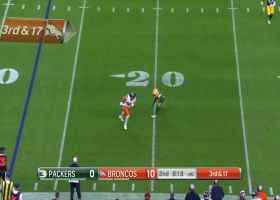 Greg Dulcich's strong second effort moves chains for Broncos on third-and-17