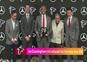 Falcons GM Ian Cunningham emotional in introductory press conference | 'Super Bowl Live'