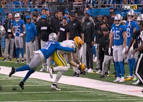 Christian Watson stretches out for sideline grab from Love vs. Lions