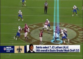 Brooks projects Saints to select JC Latham at No. 14 overall | 'Mock Draft Live'