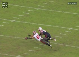 McCollum bats away Maye's pass to Diggs, forcing a turnover on downs