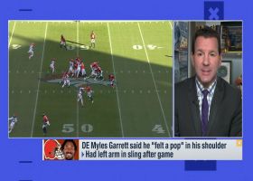 Rapoport: Myles Garrett left stadium in a sling on left arm