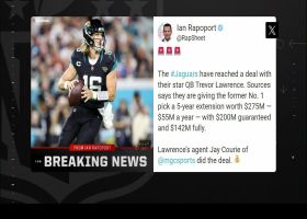 Rapoport: $142M of Trevor Lawrence's $275M Jags extension is fully guaranteed | 'The Insiders'