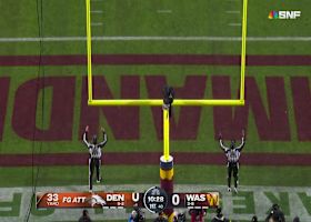 Will Lutz drains a 33-yard FG to open the scoring vs. Commanders on 'SNF'