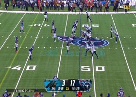 Rashad Weaver engulfs Chuba Hubbard for 4-yard TFL in a hurry