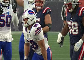 Milano's relentless rush drops Maye for a 7-yard sack