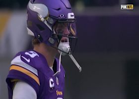 Nahshon Wright high points ball in end zone to intercept J.J. McCarthy