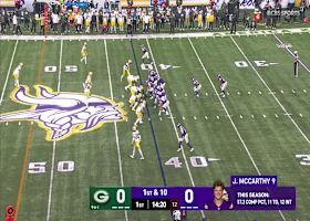 J.J. McCarthy delivers an 18-yard laser beam to Justin Jefferson for first down