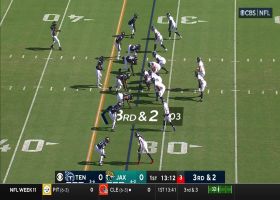 A whole host of Jaguars swallow up Will Levis for a third-down sack