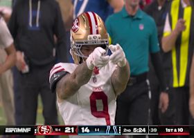 Purdy locates Skyy Moore for 23-yard gain into Colts' territory