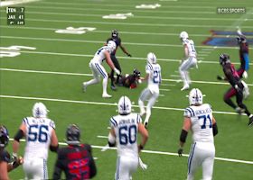 Togiai's pressure forces Leonard's pass into Houston's hands on INT