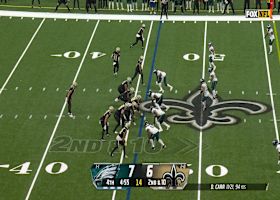 Carr's 29-yard dart to Olave gets Saints to Eagles' 25-yard line in fourth quarter