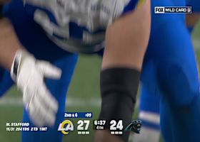 Stafford's 16-yard laser fits through a tight window before hitting Nacua in crunch time