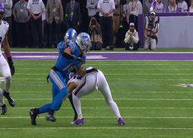 Ivan Pace Jr. recovers fumble after Bynum jars ball from Gibbs