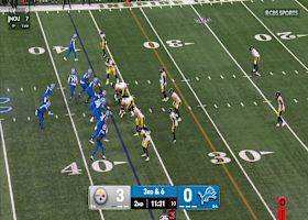 Amon-Ra St. Brown separates from his defender for a 20-yard reception