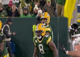 Jordan Love finds Wicks for a 20-yard gain ending in midfield