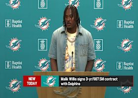 Malik Willis addresses media in his introductory press conference as a Miami Dolphin
