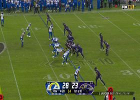 Lamar Jackson patiently evades multiple Rams defenders en route to 9-yard scramble