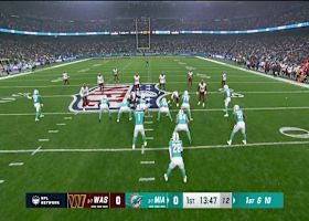 De'Von Achane flashes his speed on 23-yard run into D.C. territory on first drive