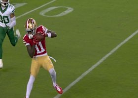 Purdy's out-route connection with Aiyuk gets 49ers into red zone again