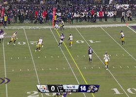 Likely's stiff-arm power is prodigious on 19-yard catch and run vs. Steelers