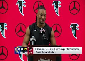 Bijan Robinson discusses franchise record breaking game vs. Rams in Week 17