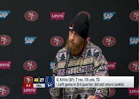 George Kittle discusses ankle injury in third quarter in win vs. Colts