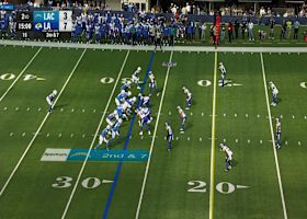 Heinicke rolls out on play action to connect with Gadsden for a gain of 12 yards