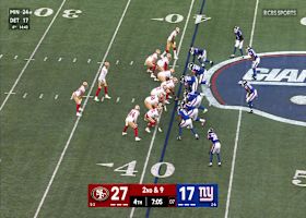 Christian McCaffrey's 39-yard wheel route catch and run advances SF into red zone