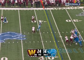 Bridgewater's first playoff pass as a Lion goes for first-down pickup