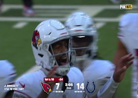 Jacoby Brissett zips a 17-yard pass to Zay Jones to convert on third down