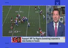 Rapoport: Tee Higgins expected to be out in Week 10 with hamstring injury
