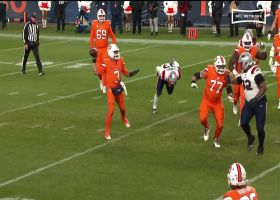 Wilson scrambles for a while before delivering 13-yard dart to Johnson