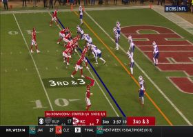 Mahomes anticipates Rice's location perfectly on 9-yard TD pass