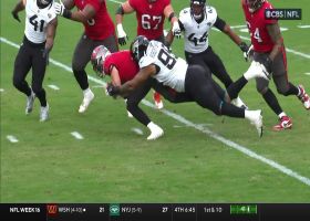 Roy Robertson-Harris drops Mayfield with help from Jags' blanket coverage