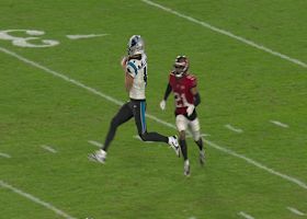 Bryce Young's 19-yard strike pinpoints McMillan inside Bucs' territory