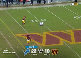 Kalif Raymond makes sliding catch across the middle for 18 yards