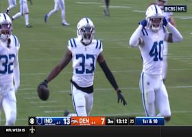 Samuel Womack takes advantage of Bo Nix's errant pass for Colts' INT