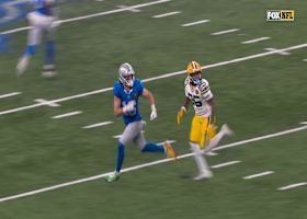 Goff's 18-yard laser pinpoints a diving TeSlaa in tight coverage