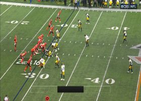 Ja'Marr Chase's second deflected-pass catch of game goes for 14-yard gain
