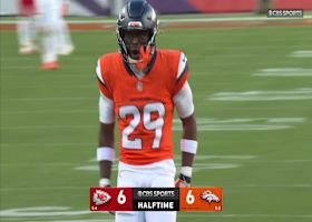 Ja'Quan McMillian swarms Mahomes for 9-yard sack as first half time expires
