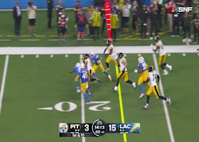 Jaylen Warren wiggles through the Chargers defense for a huge YAC play into the red zone