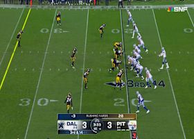 Dak's perfect pass finds a toe-tapping Lamb for 27 yards