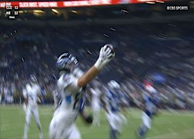 Cam Ward's 22-yard sideline dime hits Gunnar Helm for red-zone access