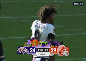 Lamar Jackson's last-second incompletion seals Browns' upset win vs. Ravens