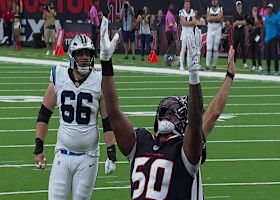 Solomon Byrd's sack of Plummer almost goes for a safety in Texans' favor