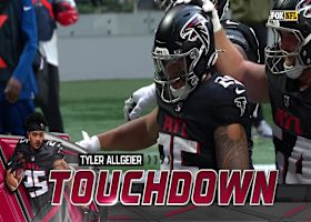 Tyler Allgeier enters bowling-ball mode on TD run vs. Panthers