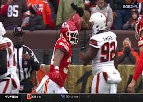 Samaje Perine falls on Browns' muffed punt