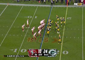 Lukas Van Ness' strip-sack of Allen comes inside 49ers' 20-yard line