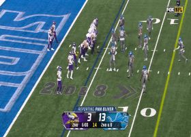 Josh OIiver mashes his accelerator during 20-yard catch and run